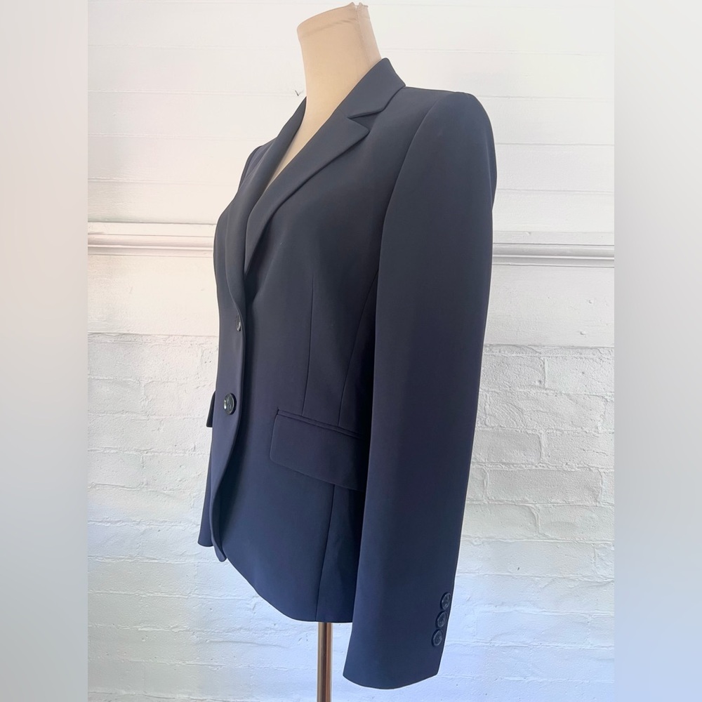 Basler Navy Blue Classic Blazer Single Breasted Two Button Jacket Office - Picture 4 of 12